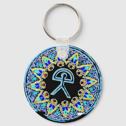 Indalo Man Cermaics, Almeria, Spanje Sleutelhanger (Voorkant)