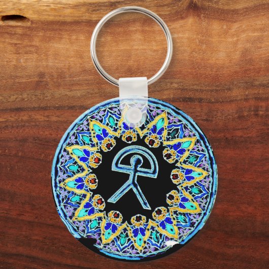 Indalo Man Cermaics, Almeria, Spanje Sleutelhanger (Voorkant)