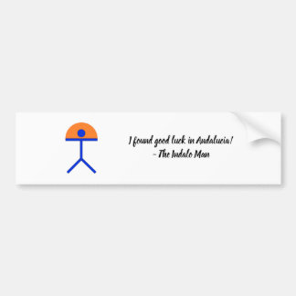 Indalo Man Good Luck Blue en Oranje Bumpersticker