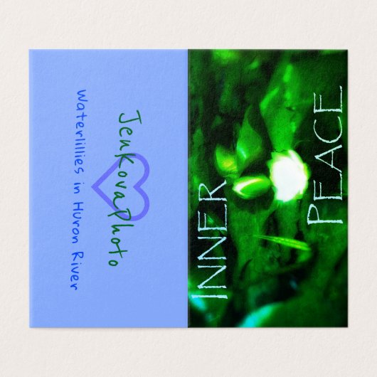 INDE PEACE MINI-KAARTEN 2x3.5 horizontaal Visitekaartje (Buitenkant ongevouwen)