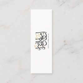 Indeed With Hardship Comes Ease – Arabic Thuluth  Mini Visitekaartje