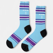 Indego and purple Sport Jersey - Name Number Socks Sokken (Links)