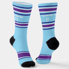 Indego and purple Sport Jersey - Name Number Socks Sokken