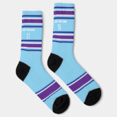 Indego and purple Sport Jersey - Name Number Socks Sokken (Rechts)