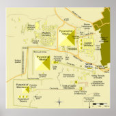 Indeling van het Giza-piramide-complex diagram Poster (Voorkant)