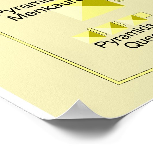 Indeling van het Giza-piramide-complex diagram Poster (Hoek)