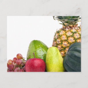 Indeling van verse groenten en fruit briefkaart