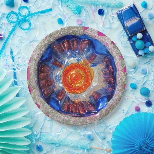 Indent Mercury Glass Christmas Ball Galaxy Papieren Bordje (Feest)