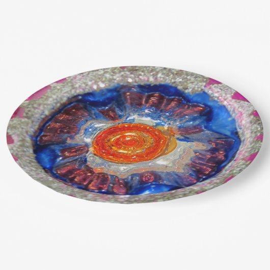  Indent Mercury Glass Christmas Ball Galaxy Papieren Bordje (Gekanteld)