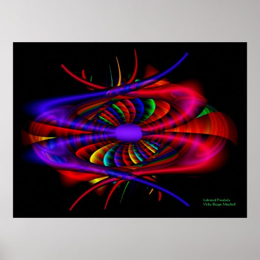 Indented Parabola Fine Fractal Art Poster (Voorkant)