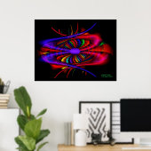 Indented Parabola Fine Fractal Art Poster (Thuiskantoor)