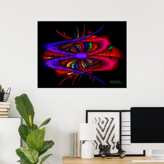 Indented Parabola Fine Fractal Art Poster (Thuiskantoor)