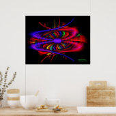 Indented Parabola Fine Fractal Art Poster (Keuken)