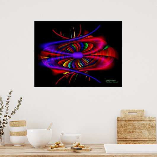 Indented Parabola Fine Fractal Art Poster (Keuken)