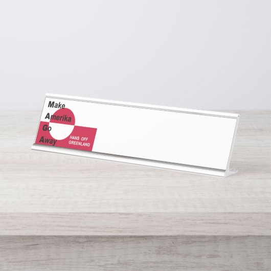 Independant Greenland Bureau Naambordje (Voorkant)