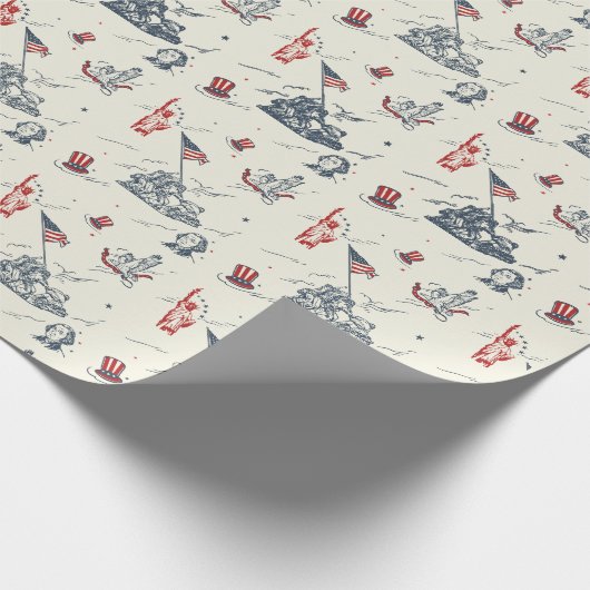 Independence Day 4th July Cadeaupapier (Hoek)