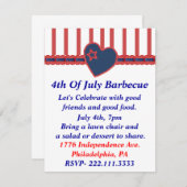 Independence Day Aangepaste partijuitnodiging Kaart (Voorkant / Achterkant)