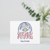 Independence Day American Eagle Briefkaart (Staand voorkant)