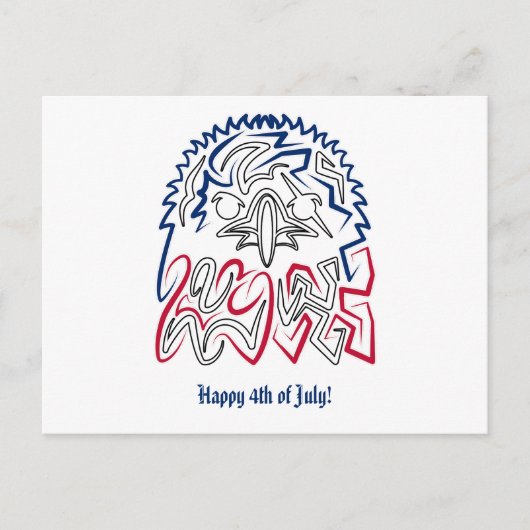 Independence Day American Eagle Briefkaart (Voorkant)