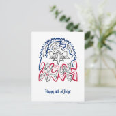 Independence Day American Eagle Briefkaart (Staand voorkant)