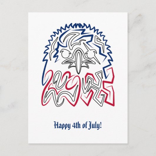 Independence Day American Eagle Briefkaart (Voorkant)