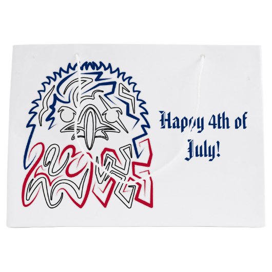 Independence Day American Eagle Groot Cadeauzakje (Voorkant)