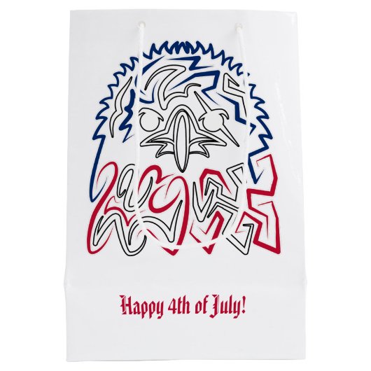Independence Day American Eagle Medium Cadeauzakje (Achterkant)