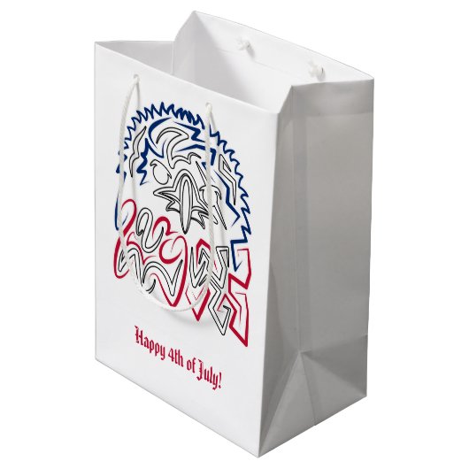 Independence Day American Eagle Medium Cadeauzakje (Achterkant Gekanteld)