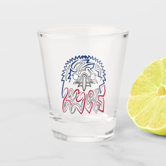 Independence Day American Eagle Shot Glas (Voorkant)