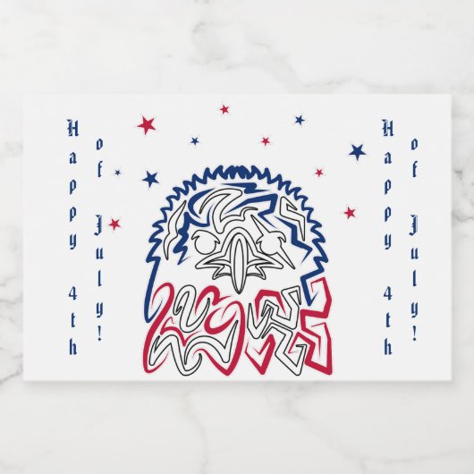 Independence Day American Eagle Stars Likeurfles Etiket (Enkel label)