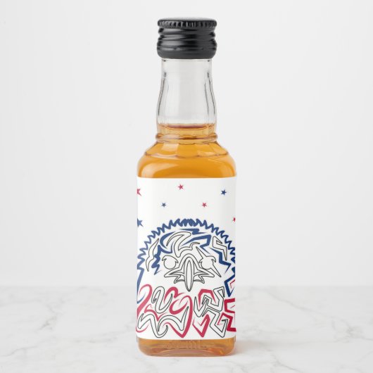 Independence Day American Eagle Stars Likeurfles Etiket (Voorkant)