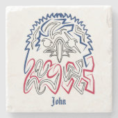 Independence Day American Eagle Stenen Onderzetter (Voorkant)