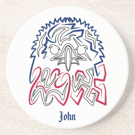 Independence Day American Eagle Zandsteen Onderzetter (Voorkant)