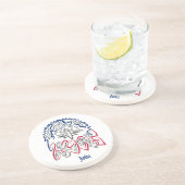 Independence Day American Eagle Zandsteen Onderzetter (Zijkant)