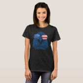 Independence Day American Flag Eagle 4th Of July T-shirt (Voorkant volledig)