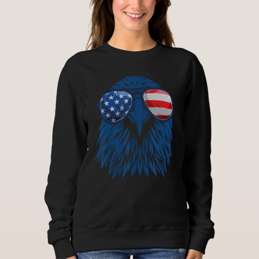 Independence Day American Flag Eagle 4th Of July Trui (Voorkant)