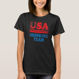 Independence Day Apparel USA Drink team 4e van T-shirt