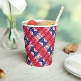 Independence Day BBQ Patriottische Kleuren Papieren Bekers