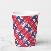 Independence Day BBQ Patriottische Kleuren Papieren Bekers (Voorkant)