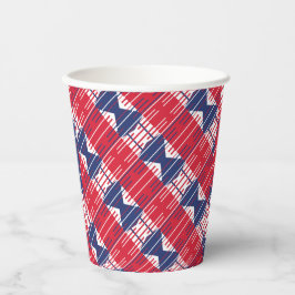 Independence Day BBQ Patriottische Kleuren Papieren Bekers