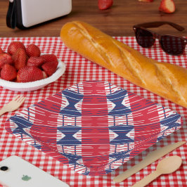 Independence Day BBQ Patriottische Kleuren Papieren Bordje