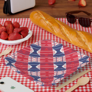 Independence Day BBQ Patriottische Kleuren Papieren Bordje