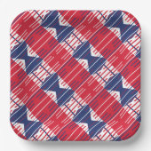 Independence Day BBQ Patriottische Kleuren Papieren Bordje (Voorkant)