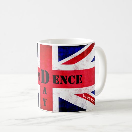 Independence Day Brexit Custom Date 26/06/2016 Koffiemok (Voorkant rechts)