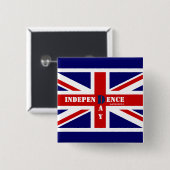 Independence Day Brexit Custom Date 26/06/2016 Vierkante Button 5,1 Cm (Voorkant /achterkant)