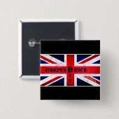 Independence Day Brexit Custom Date 26/06/2016 Vierkante Button 5,1 Cm (Voorkant /achterkant)