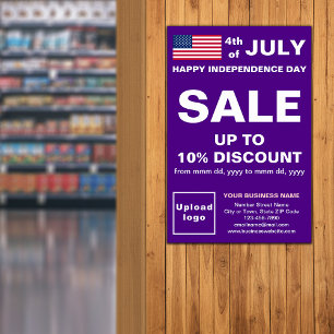 Independence Day Business Sale Paarse Poster