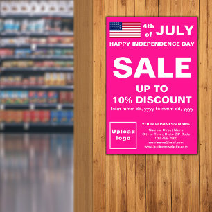 Independence Day Business Sale Roze Poster
