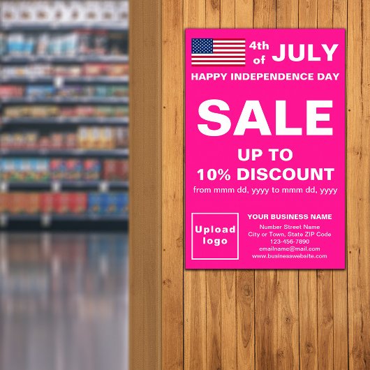 Independence Day Business Sale Roze Poster