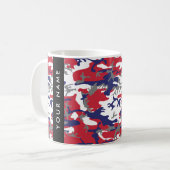 Independence day Camouflage Your name Personalize Koffiemok (Voorkant links)